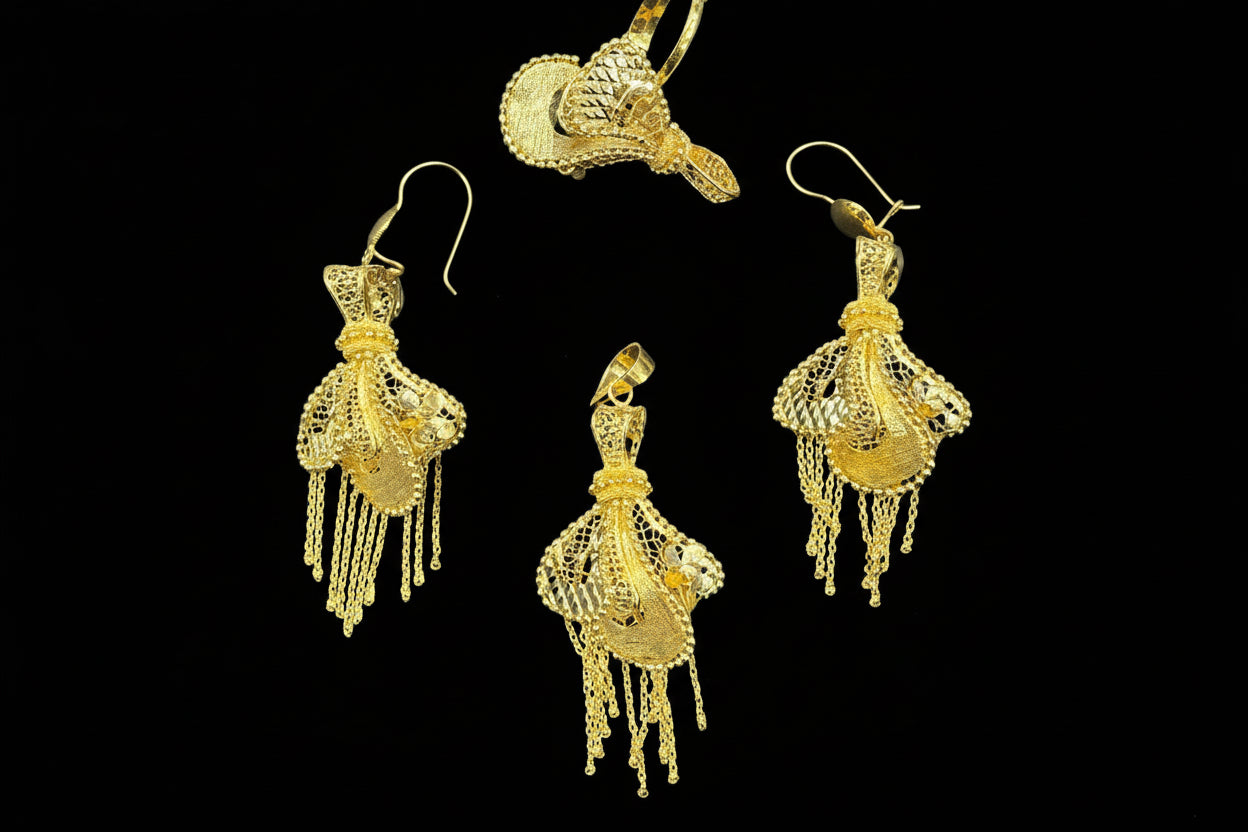 21k- Pendant Set Turkish Design 21 Gram