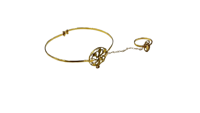 Baby Bangle with Ring Connector