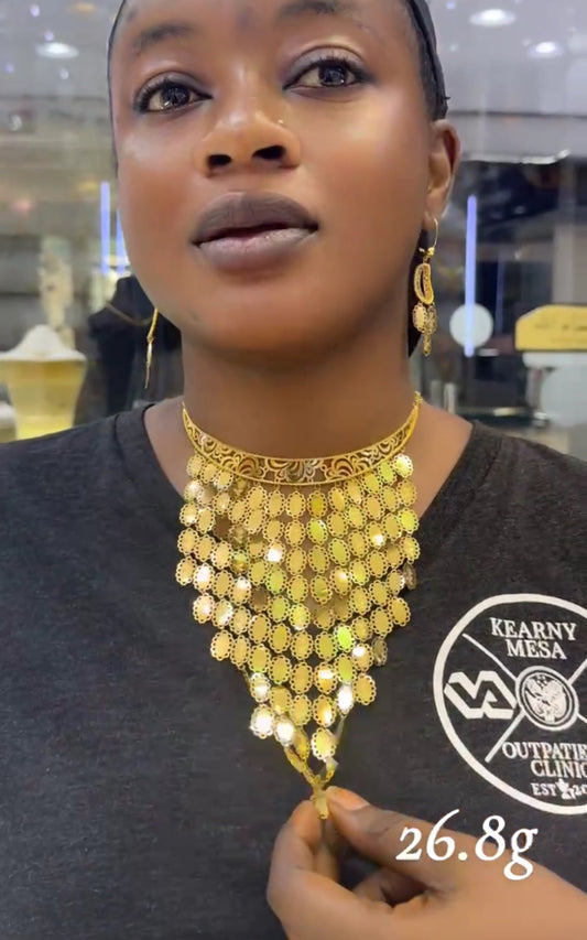 Melek 21K Turkish Gold Choker – 26.8g