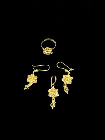 21k- Pendant Set Bahrani 4.4 Grams