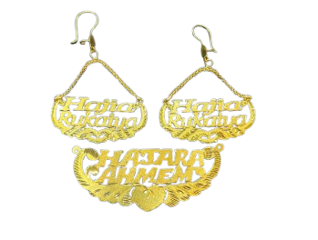 21k - Name pendant set