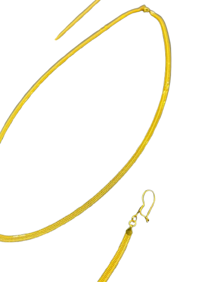 21k- Flat Necklace Set Singapore Design 11.2 Grams