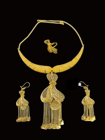 21k- Necklace Bahraini Design 53.6 Gram