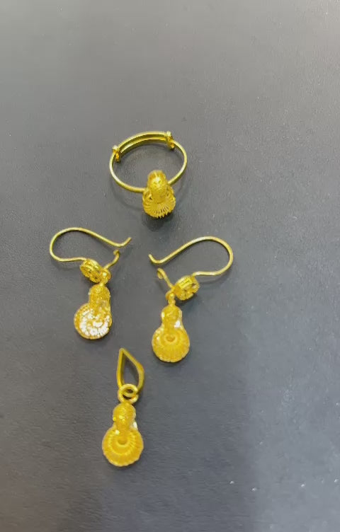 21k- Pendant Set Bahrani 4.9 Grams