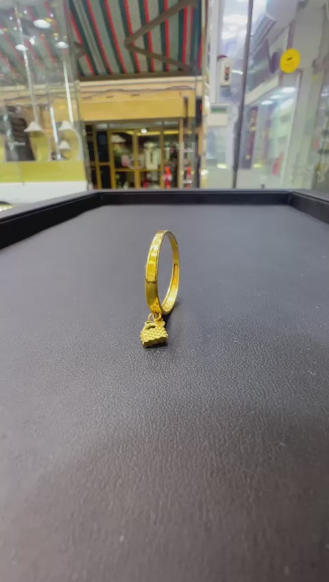 Plain Heart & lock Ring 2.3 Gram