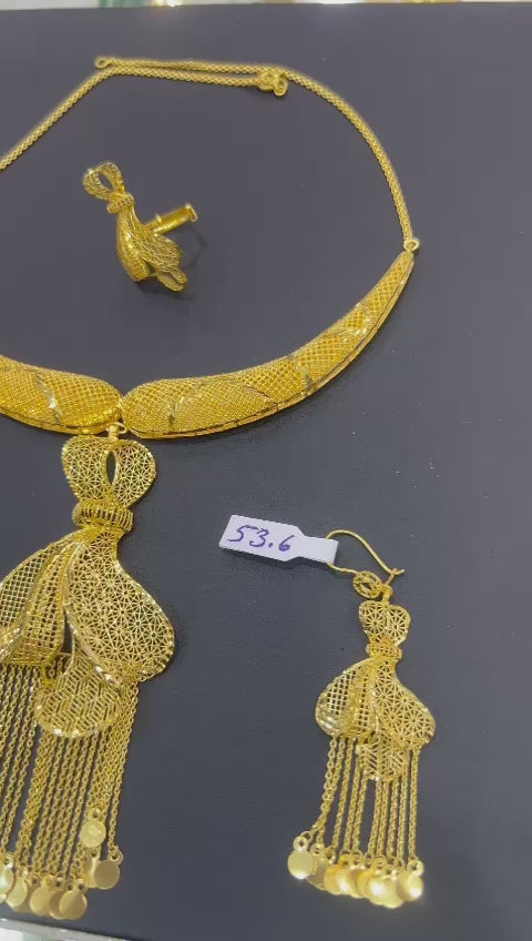 21k- Necklace Bahraini Design 53.6 Gram