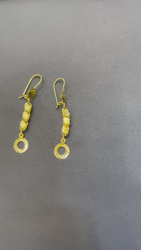 21k- Dubai Earrings 2.4 Grams