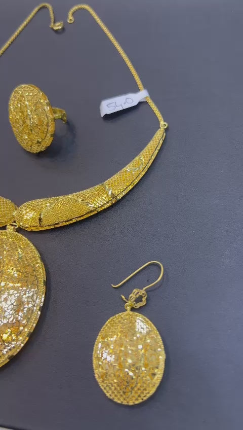 21k Bahrani Necklace set 54.0 Grams
