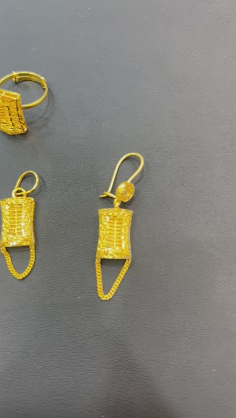 21k- Pendant Set Bahrani Design 8.7 Gram