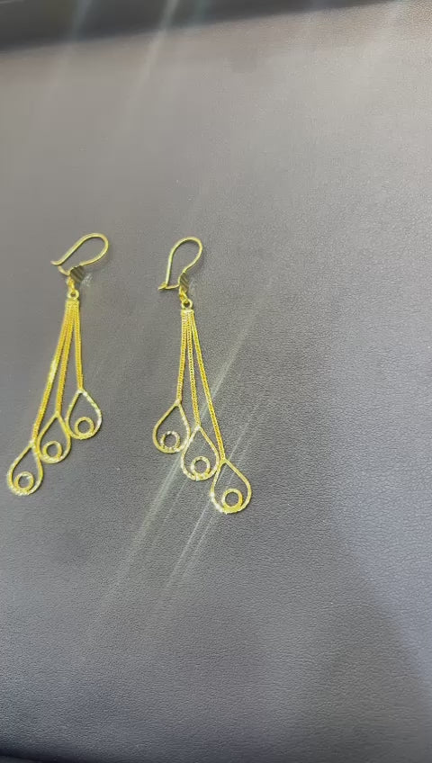 21k- Dubai Earrings 4.2 Grams