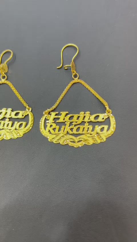 21k- Name Earrings