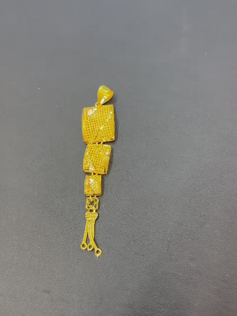 21k- THREE STEPS Pendant Bahrani Design 6.0 Gram