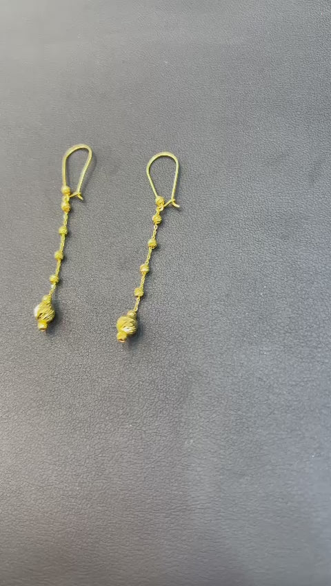21k- Turkish Earings 1.8 Grams