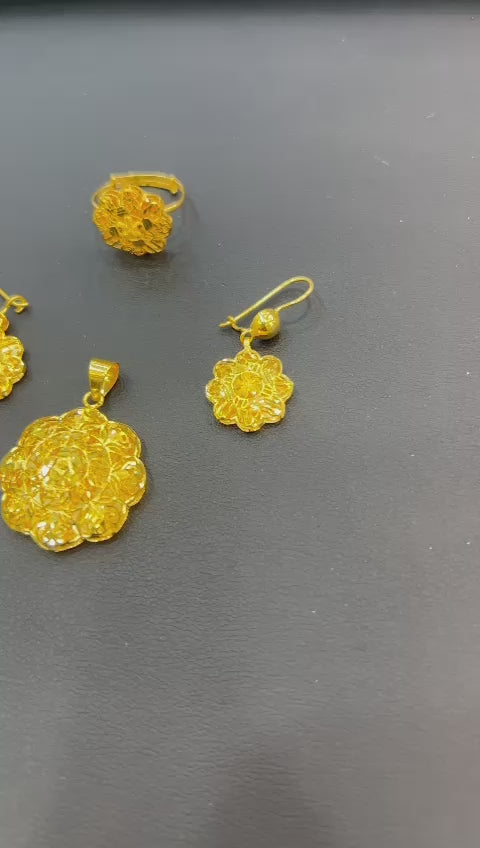 21k- Pendant Set Bahrani Design 7.5 Gram